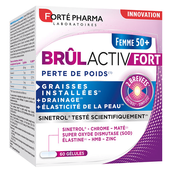 Brûlactiv Fort Femme 50+ Bruleur de graisses Drainage 60 gélules