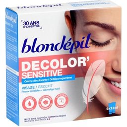 Blondépil Crème Visage Décolorante Sensible 2x25ml