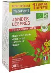 Jambes Légères Bio 30 Ampoules Dont 1 Semaine Offerte - Boîte 30 ampoules de 10 ml