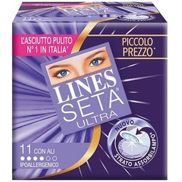 Seta Ultra Serviettes avec Ailes Hypoallergénique 11uts