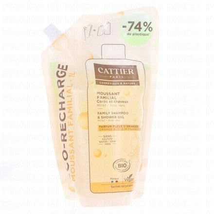 Moussant familial fleur d'oranger corps et cheveux bio recharge 1l