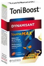 Toniboost Taurine Max 30 Comprimés - Boîte 30 comprimés
