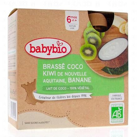 Desserts végétaux - Brassé coco kiwi banane bio +6mois 4x85g