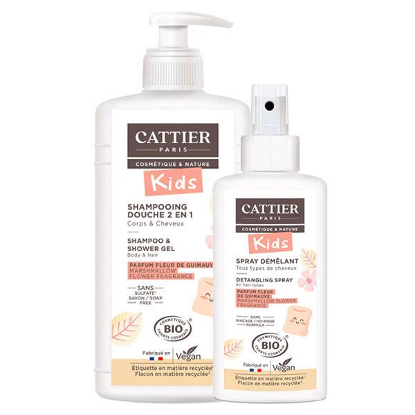 Kids Fleur de Guimauve Bio Shampoing Douche 2 en 1 500ml + Spray Démêlant 200ml