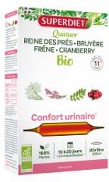 Quatuor Confort Urinaire Bio 20 Ampoules - Boîte 20 ampoules de 15 ml