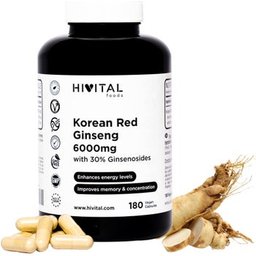 HIVITAL Ginseng rojo coreano 6000 mg 180 cáps