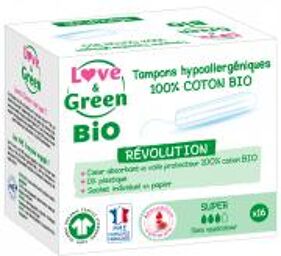 Tampons 100% Coton Bio Hypoallergéniques et Écologiques Digitaux