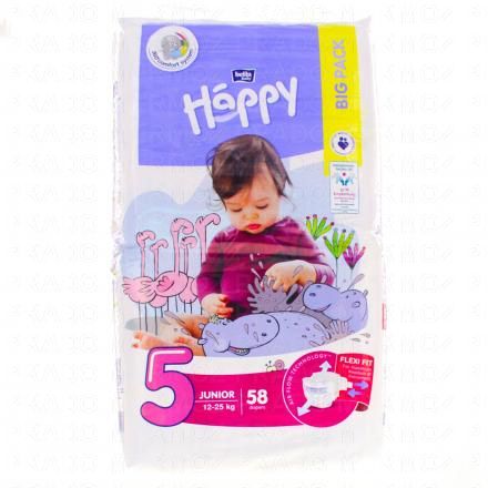HAPPY Couches bébé taille 5 12-25kg x58 couches
