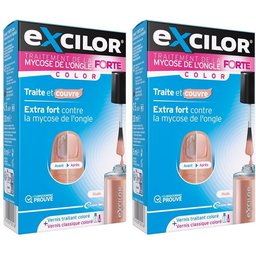 - Solution Forte Color - Traitement Mycose de l'ongle - Vernis traitant 30 ml (Dispositif médical)  +  vernis à ongles nude cosmétique 8 ml