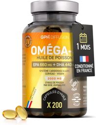 OMEGA 3 - 200 capsules huile de poisson
