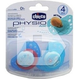 Chicco™ sucette anatomique en silicone physio 4m+ bleu 2uds