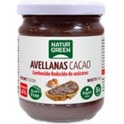 Crème de noisette biologique avec sucres réduits en cacao