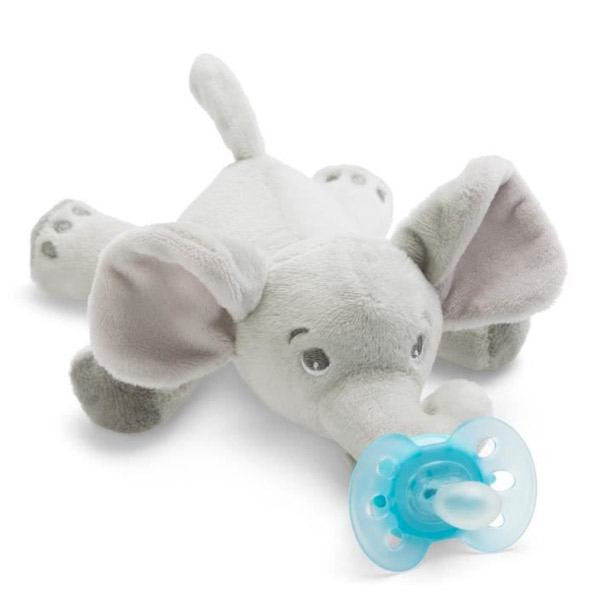 Sucette + Doudou 0-6 Mois Eléphant