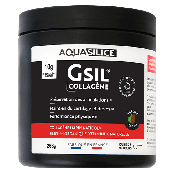 GSIL Collagène marin 10g, Silicium Organique et Vitamine C - 263g