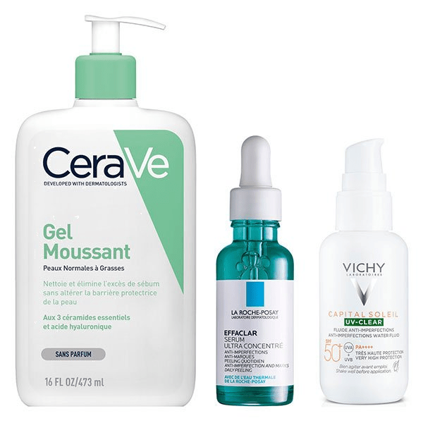 Gel Moussant 473ml + La Roche-Posay Effaclar Sérum 30ml + Vichy Capital Soleil UV-CLEAR SPF50+ 40ml