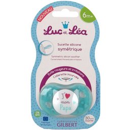 Luc et Léa Sucette +6 mois Symétrique J'aime mon Papa