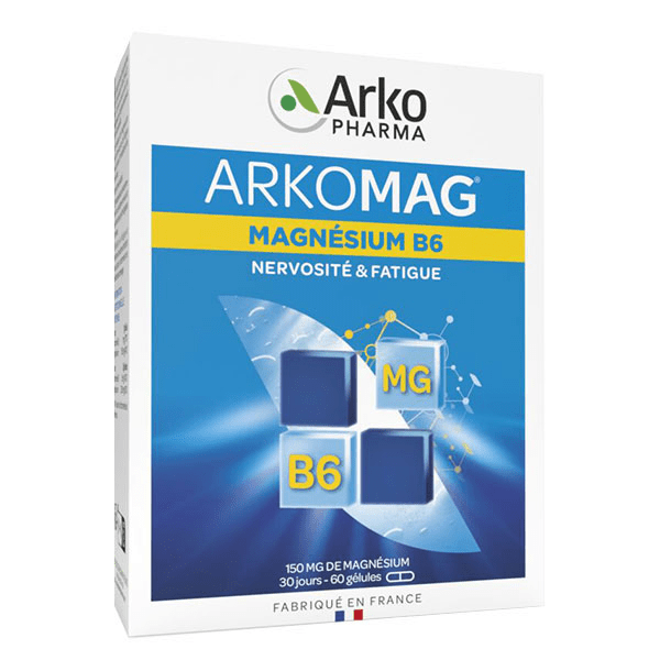 Arkomag Magnésium B6 Nervosité a Fatigue 60 gélules