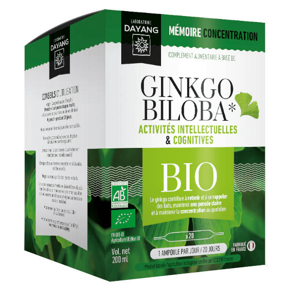 Ginkgo Biloba Bio 20 ampoules