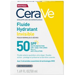 CeraVe Fluide Hydratant Invisible Spf50+ Peaux Normales à Sèches