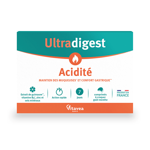 Ultradigest Acidité - Digestion - Protège les muqueuses 14 comprimés
