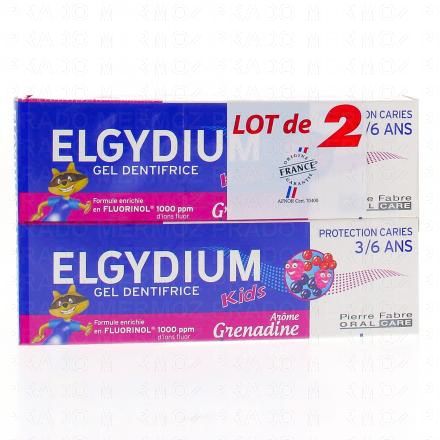 Kids dentifrice 3-6 ans grenadine lot de 2 tubes x 50ml