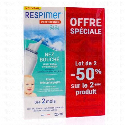 Décongestion bébé - Spray nasal hypertonique 125ml lot de 2
