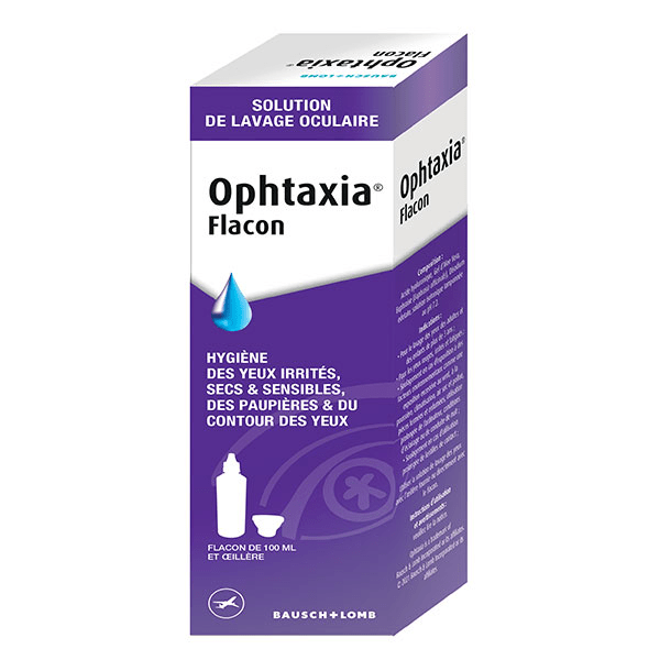 Ophtaxia Hygiène des Yeux et Paupières 100ml + Œillère
