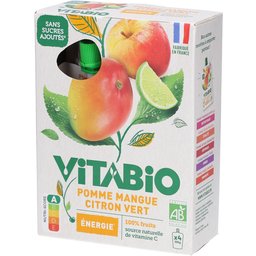 gourde de fruits Pomme Mangue Citron Vert 4x100g