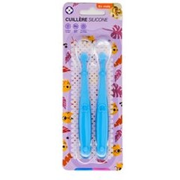 Cuillère Silicone Bleue 2 Unités