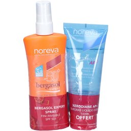 Bergasol Expert Spray Enfant Fini Invisible Spf50+ et Xerodiane AP+ Surgras Liquide Doux Offert