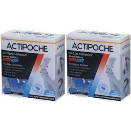Actipoche - Coussin thermique - Thermothérapie - Contractures musculaires et douleurs articulaires - Zones ciblées - Microbilles - 1 unité