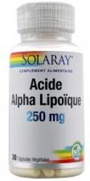 Acide Alpha Lipoïque 250 mg 30 Capsules Végétales - Pot 30 Capsules Végétales