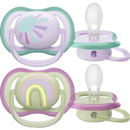 Sucette Ultra Air Sun Rainbow Mix 0-6m 2 Unités