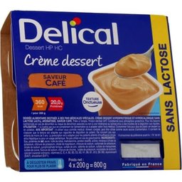 Crème Dessert Hp HC Sans Lactose Café 4x200g