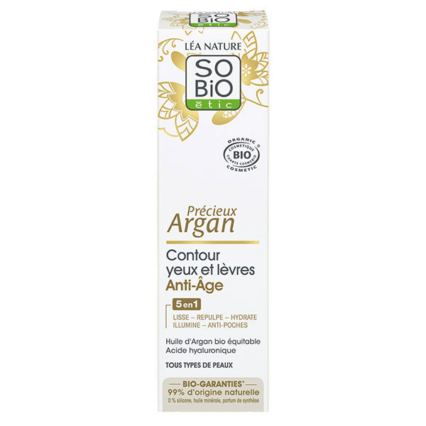 So'Bio Étic Précieux Argan Contour Yeux Lèvres Anti-Âge 15ml