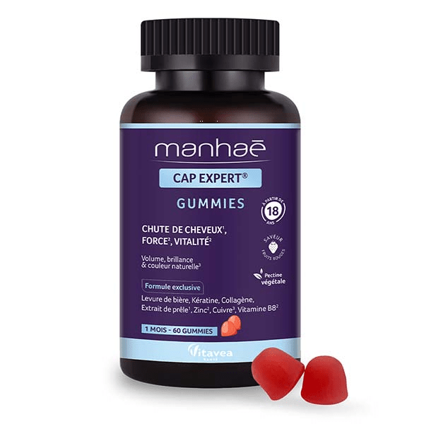 Cap Expert - Chute de cheveux - Levure de bière, Kératine - 60 gummies