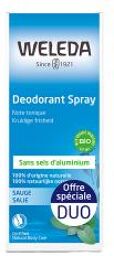 Duo Déodorant Spray Sauge - 2 X 100 ml - Lot 2 x 100 ml