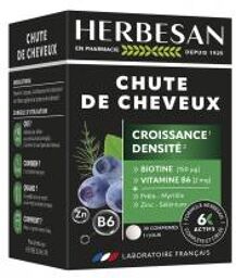Chute de Cheveux 30 Comprimés - Boîte 30 comprimés de 650 mg