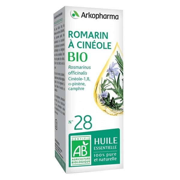 Huile Essentielle Bio Romarin à Cinéole N°28 10ml