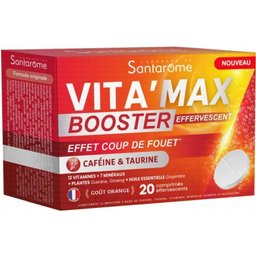 Vita'Max Booster Effervescent Orange 20 Comprimés