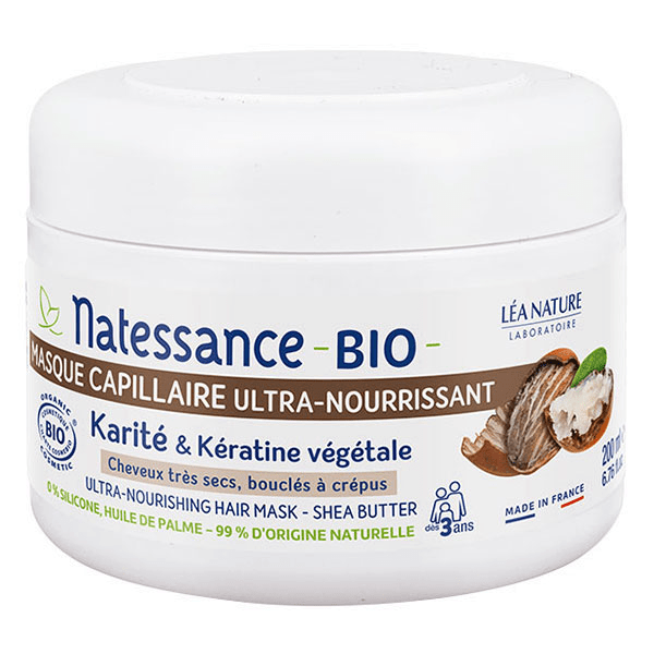 Masque Capillaire Nutrition Karité Bio et Kératine Végétale 200ml