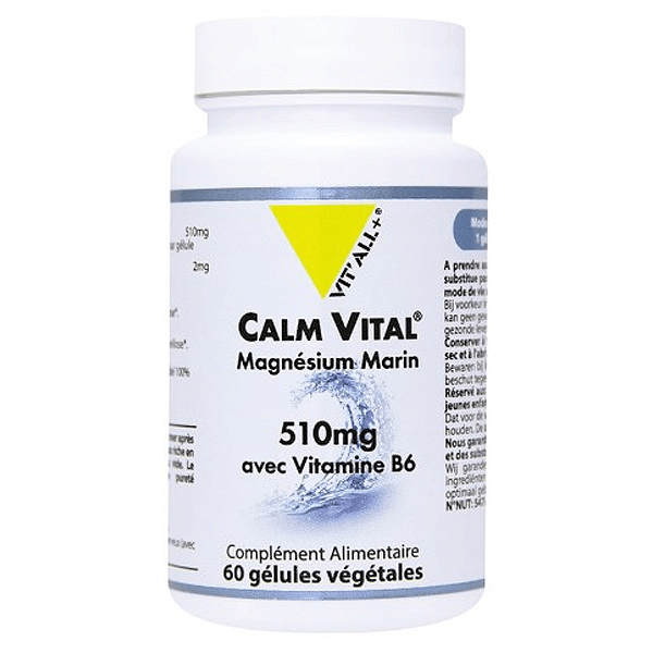 Calm Vital Magnésium Marin 510mg 60 gélules végétales