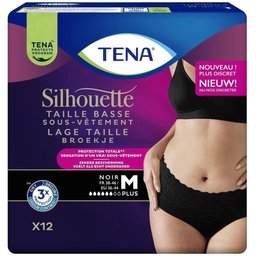 Tena Silhouette Plus Noir Taille Basse M
