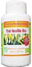 200 gélules THE VERT BIO AB dosées à 250 mg.