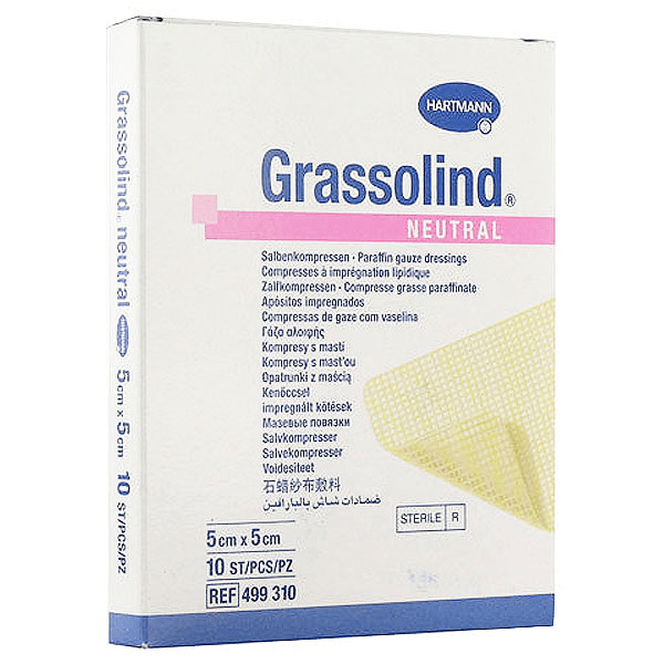 Grassolind Neutral Pansement Gras 5 x 5cm 10 unités