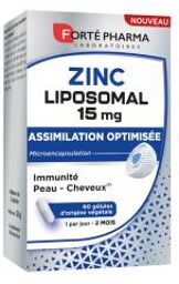 Forté Pharma Zinc Liposomal 15 mg - 60 Gélules - 1/Jour - Boîte 60 gélules