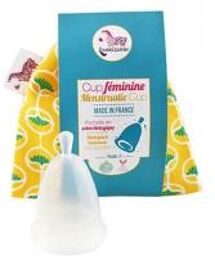 Cup Féminine Taille 2 - Pochette Jaune - Pochette 1 coupe menstruelle