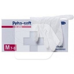 Peha-Soft gants jetables en nitrile blanc taille M 100uds