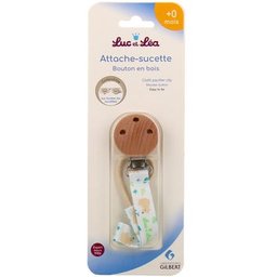 Luc Et Léa Attache Sucette En Bois Avec Bouton 1 Unité