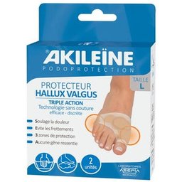 Akileïne Protecteur Hallux Valgus Triple Action TL 2uts